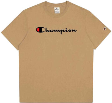 Champion Herenlogo t-shirt Beige - XL
