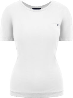 Champion Logo Dames Wit T-Shirt - S