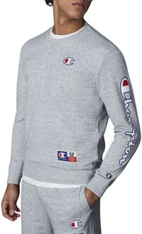 Champion Retro Sport Sweater Heren grijs - wit - blauw - rood - XL