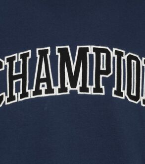 Champion Sweater Logo Navy Blauw