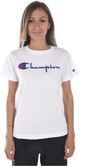 Champion T-shirt met borduursel wit - XL