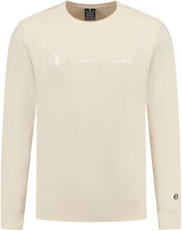 Champion Tonal Script Logo French Terry Sweater Heren beige - M