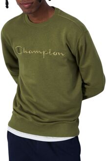 Champion Tonal Script Logo French Terry Sweater Heren groen - M
