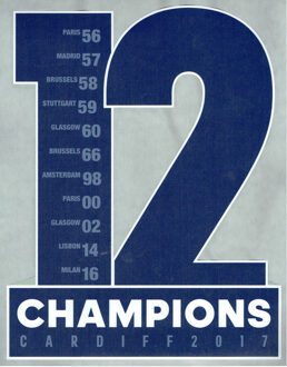 CHAMPIONS 12 (Officiële Champions League Winners Bedrukking)