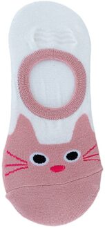Chamsgend Lente En Zomer Ademende Zweet Absorberende Dames Boot Sokken Wilde Boot Sokken Comfortabele Sokken Cartoon Leuke Sokken Roze