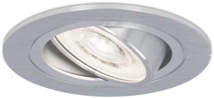 Chandler LED inbouwspot - Extra plat 58mm - GU10 LED Module - 6000K daglicht wit - Dimbaar - Rond - Kantelbaar - IP20 Voor binnen - RVS