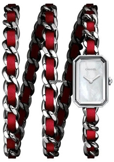 Chanel Dames Quartz Horloge met Moeder van Parel Wijzerplaat en Stalen Band Chanel , Red , Dames - ONE Size