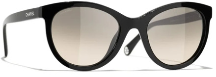 Chanel Iconische zonnebril met grijze gradient lenzen Chanel , Black , Unisex - 52 MM