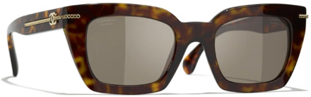 Chanel Iconische zonnebril met uniforme lenzen Chanel , Multicolor , Dames - 53 MM