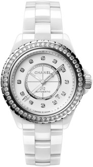 Chanel J12 Diamanten Lunette Horloge Chanel , White , Dames - ONE Size