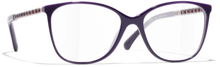 Chanel Originele voorschriftbril met 3 jaar garantie Chanel , Purple , Dames - 52 MM