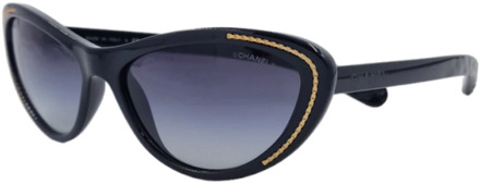 Chanel Retro Butterfly Zonnebril Chanel , Black , Dames - ONE Size