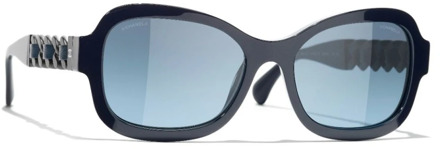 Chanel Stijlvolle zonnebril Chanel , Black , Dames - 56 MM