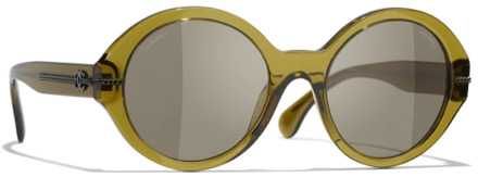 Chanel Sunglasses Chanel , Green , Dames - 53 MM