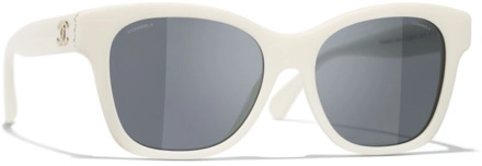 Chanel Sunglasses Chanel , White , Dames - 56 MM