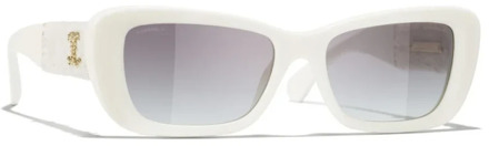 Chanel Sunglasses Chanel , White , Unisex - 52 MM
