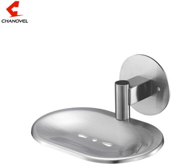 Chanovel Roestvrij Staal Sterk Zuignap Badkamer Zeep Houder Douche Zeepbakje Houder Douchebak Badkamer Accessoires