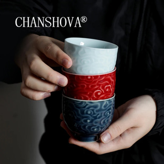 CHANSHOVA 100ml Traditional Chinese retro style Ceramic teacup Chinese Handmade porcelain coffee cups Tea set H545