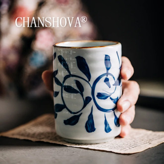 CHANSHOVA 160/260ml Traditional Chinese Hand Painted Ceramic 260ml Teacup China Porcelain Small and Large Coffee Cups mug H077