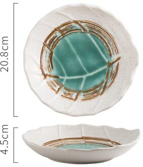 Chanshova 6/8 Inch Keramische Retro Stijl Salade Personalit Dessert Fruitschaal Sojasaus Schotel China Porselein G302 5