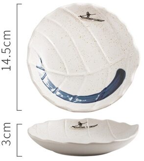 Chanshova 6/8 Inch Keramische Retro Stijl Salade Personalit Dessert Fruitschaal Sojasaus Schotel China Porselein G302