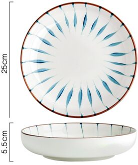 Chanshova 8/10 Inch Handgemaakte Keramische Kom Persoonlijkheid Kom Noodle Salade Platen Porselein Eetkamer Platen Servies G210 5