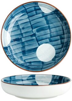Chanshova 8/10 Inch Handgemaakte Keramische Kom Persoonlijkheid Kom Noodle Salade Platen Porselein Eetkamer Platen Servies G210 6