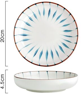 Chanshova 8/10 Inch Handgemaakte Keramische Kom Persoonlijkheid Kom Noodle Salade Platen Porselein Eetkamer Platen Servies G210