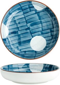 Chanshova 8/10 Inch Handgemaakte Keramische Kom Persoonlijkheid Kom Noodle Salade Platen Porselein Eetkamer Platen Servies G210