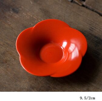 Chanshova Chinese Stijl Keramische 35Ml Thee Kop En Schotel Set China Rood Porselein Thee Set H685