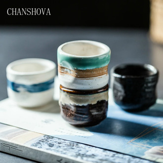CHANSHOVA Traditional retro style Personality brief 35ml Ceramic Small wine glass Teacup China porcelain coffee tea cups H358