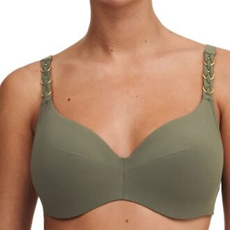 Chantelle Emblem Covering Underwire Bikini Bra * Actie * Bruin,Beige - C 85,D 70,E 70