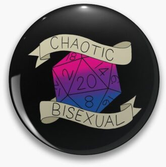 Chaotische Biseksuele D20 Zacht Email Pin Badge Badge Revers Pin Broche Sieraden Voor Vrouwen Mode