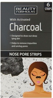 Charcoal Nose Pore Strips Cleansing Nose Strips With Active Carbon 6 Pcs.