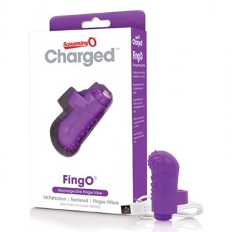 Charged FingO Vooom Mini Vinger Vibrator - Paars