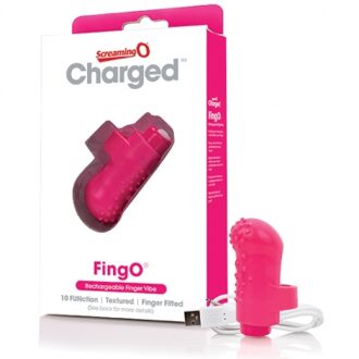 Charged FingO Vooom Mini Vinger Vibrator - Roze