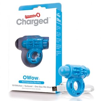 Charged OWow Vooom Mini Vibrerende Cockring - Blauw