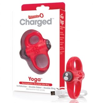 Charged Yoga Vooom Mini Vibrerende Cockring - Rood