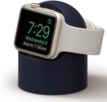 Charger Silicone Stand Voor Apple Horloge Serie 6 Se 5 4 3 2 1 38Mm 42Mm 40Mm 44Mm Kabelmanagement Houder Voor Iwatch 4 3 2 1 blauw
