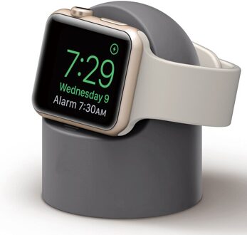 Charger Silicone Stand Voor Apple Horloge Serie 6 Se 5 4 3 2 1 38Mm 42Mm 40Mm 44Mm Kabelmanagement Houder Voor Iwatch 4 3 2 1 grijs