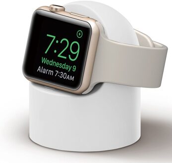 Charger Silicone Stand Voor Apple Horloge Serie 6 Se 5 4 3 2 1 38Mm 42Mm 40Mm 44Mm Kabelmanagement Houder Voor Iwatch 4 3 2 1 wit