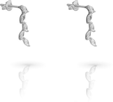 'Charlene' Dames 925 Zilveren Set: Ketting + Oorbellen - Zilver SET-7568