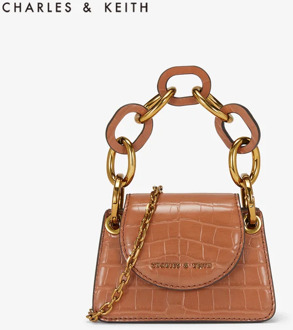 CHARLES＆KEITH New Arrival for Winter 2020 CK6-30780914Ladies Fashion Mini Wallet Coin Purse Double Material Chain Decoration