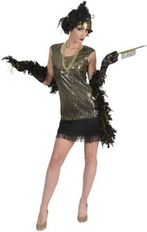 Charleston Jurk Pailletten Goud Elegance Suzy Goud - Brons