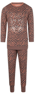Charlie Choe Meisjes pyjama aop tiger terra Rood - 128