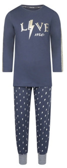 Charlie Choe Meisjes pyjama love me Blauw - 74/80