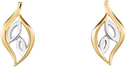 'Charlotte' Dames 925 Sterling Zilveren Stud Oorbellen - Zilver/Goud ZO-7523/G Zilver en goud - One Size