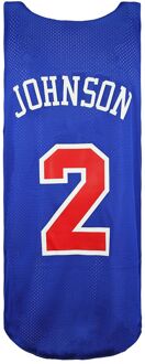 Charlotte Hornets Larry Johnson Reversible Heren Mesh Vest Blauw - S