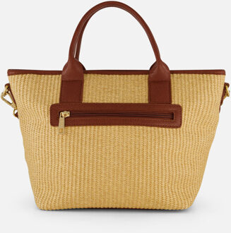 Charm Handtas cognac Textiel - 1