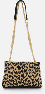 Charm Leopard Schoudertas bruin Textiel - 1